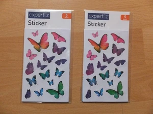 Sticker-Aufkleber -  2 x Schmetterlinge (je 5 Bögen) - NEU - Bild 1 von 1