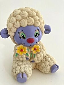 Vintage 1985 Shelcore Squeeze-a-Mals Rubber Squeaky Baby Lamb/Sheep 5.25"