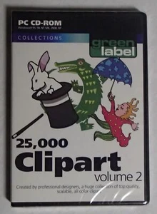 Software de PC NUEVO Clipart 25.000 Volumen 2 CD ROM para Windows 95 98 ME NT 2000 XP - Imagen 1 de 3