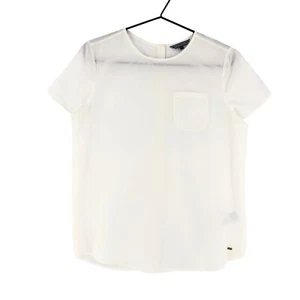 TOMMY HILFIGER Short Sleeve Blouse Shirt 35% Silk Women Size 6 - 2XS - Picture 1 of 8