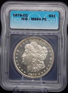 1878 CC 1 $ USA Silber Morgan Dollar ICG MS64 PL Carson City - Bild 1 von 2