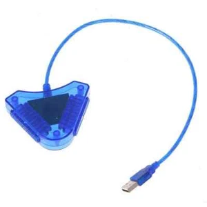 2pcs USB PS II 2 Dual Player Converter Adapter Cable For PS2 USB Game Controller - Picture 1 of 2