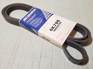 Genuino GM Serpentine Belt ACDelco 88932750 FABRICANTE DE EQUIPOS ORIGINALES 6K795 NUEVO - Imagen 1 de 3