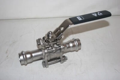 3/4" CF8M  Stainless Steel ProPress 3-Piece Ball Valve (600 WOG) Viega 85133 - Image 1 of 4