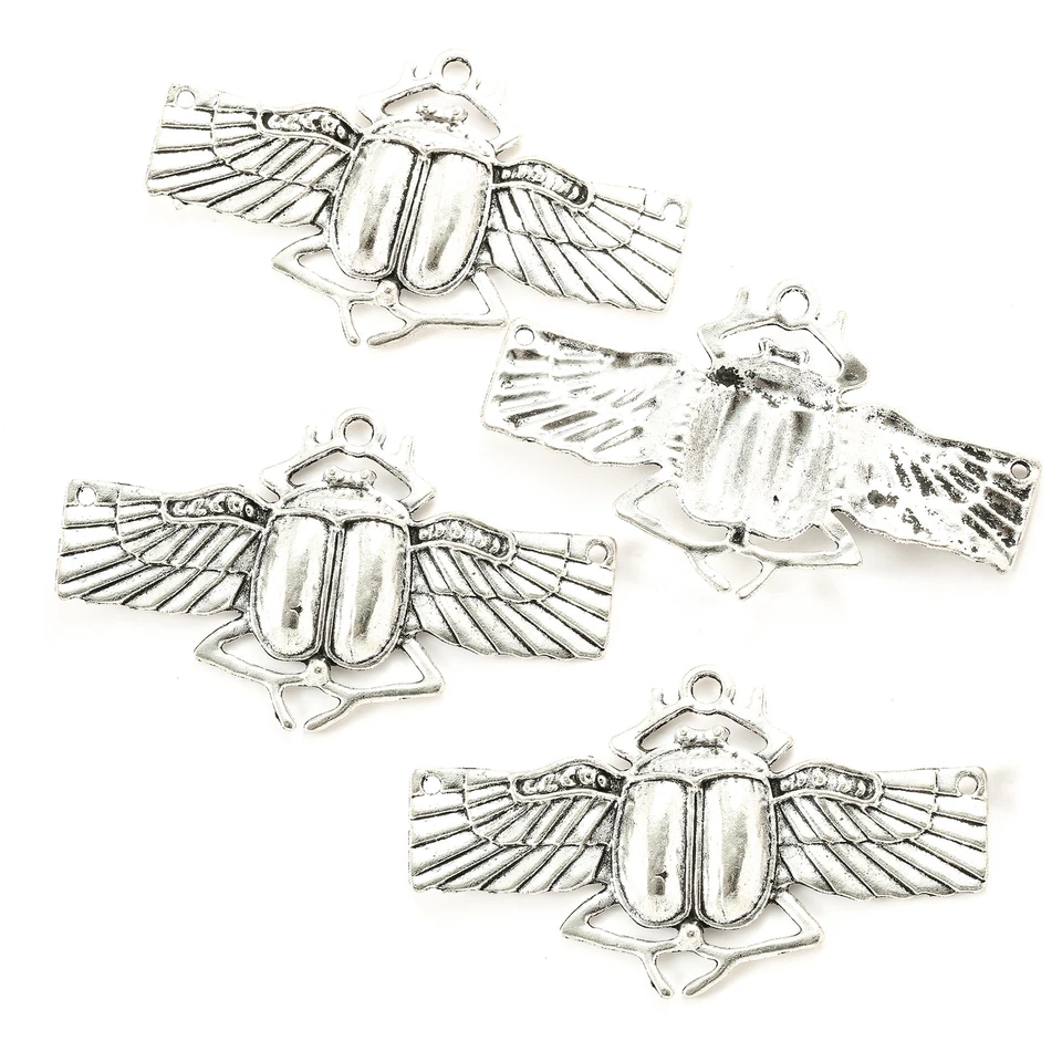 BLUK 30Pcs Beetle Charms DIY Jewelry Making Pendants Antique Silver - Imagem 1 de 1