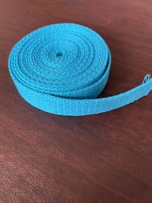 "Correas de algodón azul de 4 yardas nuevas de 1"" de ancho" Foto 1 de 4