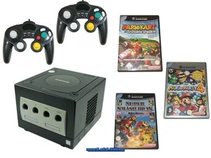 Nintendo GameCube Console with 2 Pads, Power, TV Cable & 3 Mario Games - Picture 1 of 1