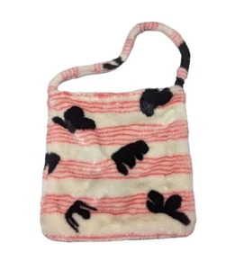 Bolso de hombro con estampado abstracto de piel sintética Shrimps London rojo blanco negro - Imagen 1 de 12