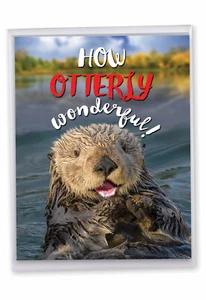 1 Big Congratulations Greeting Card (8.5" x 11") - Otterly Awesome J6574FCGG - Picture 1 of 6
