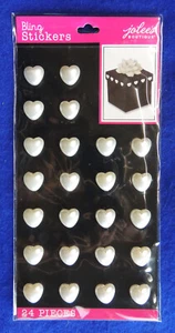 24pc Bling Stickers Pearl Heart Gems 3-Dimensional Jolee's Boutique EKSuccess - Picture 1 of 1