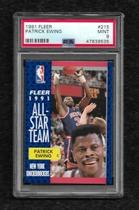 1991 FLEER ALL-STAR #215 PATRICK EWING PSA 9 MINT POP 2 ONLY 3 HIGHER HOF KNICKS - Picture 1 of 1