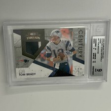 Tom Brady 🔥 2009 Donruss Threads Century Stars Patch BGS 9 Gem Mint Only 50  👀
