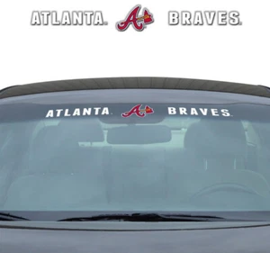 ATLANTA BRAVES BASEBALL MLB  WINDSHIELD DECAL 35X4  NEW - Picture 1 of 1