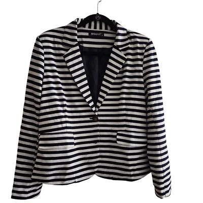 Allegra K NWOT Button Closure Striped Blazer Size Medium - Image 1 of 4