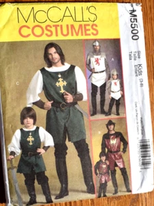 MCCALLS PATTERN 5500 COSTUMES KNIGHT SAMURAI PRINCE BOYS SIZES 3 - 8 UNCUT - Picture 1 of 2