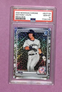 2020 Bowman Anthony Volpe Chrome Mega Box 1st Mojo Refractor #BCP-139 PSA 10 - Picture 1 of 2