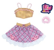 Licca-chan Harajuku Girls School coordinates Dress Set GIRLS CHECK Gold