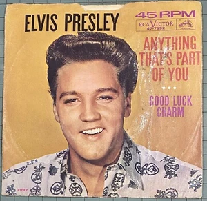 ELVIS PRESLEY Pic. Sleeve 45rpm 1962 "ANYTHING THAT'S PART OF YOU " RCA 47-7992 - Picture 1 of 7