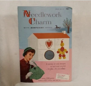 Needlework Charm with Kentucky Yarns January & Wood 1954 Book 4 Knit Crochet - Picture 1 of 4