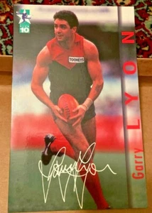 Garry Lyon AFL Greeting birthday Card - Club 10 by John Sands, Melbourne Demons. - Bild 1 von 1