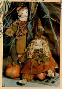 Scareboy & Scaregirl Scarecrow Sewing Pattern Doll Soft Sculpture Folksy Country - Picture 1 of 3