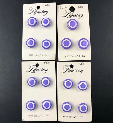 Nuevo de Lote Antiguo Botones de Costura Lansing Bullseye en Tarjeta Lote Dos Tonos Nuevo Antiguo Stock Foto 1 de 4