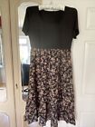 Ladies Black/Brown Floral Summer Dress 1XL { check measurments} by Emery Rose