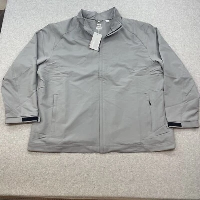 Cutter & Buck CB WeatherTec Jacket 2XB Grey Fleece Lined Weatherproof Zip NWT - Image 1 of 4