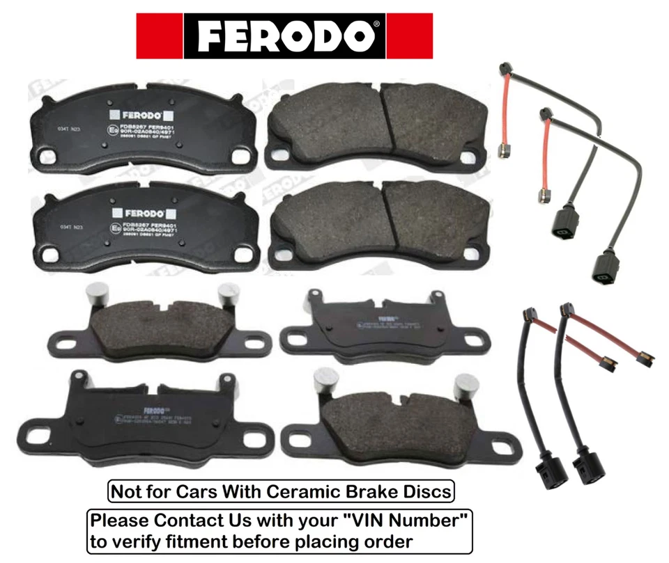 Front & Rear Brake Pad +Sensor OES for Porsche 911 Targa 4 GTS / 4S - Image 1 of 1