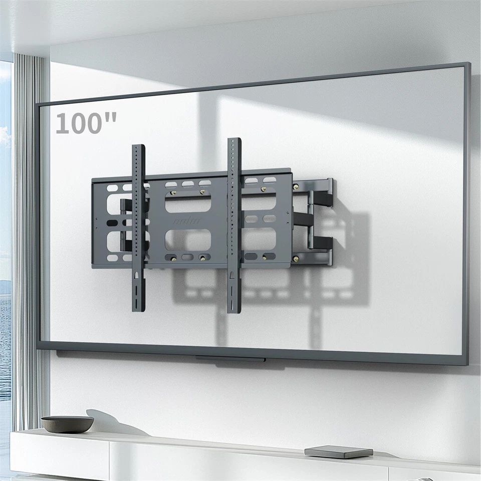 XL Full Motion TV Wall Mount for 40-100" TV Bracket Dual Swivel Articulating Arm - Image 1 of 4