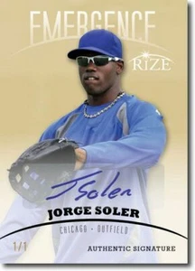 JORGE SOLER 2012 Rize Autograph Rookie GOLD BLANK BACK Auto EMERGENCE RC 1/1 - Picture 1 of 2