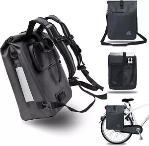 Addana 3-in-1 Fahrradtasche Gepäckträger (18 L) - Rucksack & Tasche, wasserfest - Bild 1 von 6