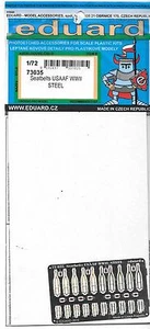 Eduard USAAF WWII Seatbelts, STEEL Painted Photo Etch Details 1/72 73 035 ST - Picture 1 of 1