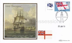BSSP111 BENHAM 2005 FIRST DAY COVER FDC HMS BRITANNIA FLAGS & ENSIGNS GENERIC - Picture 1 of 1