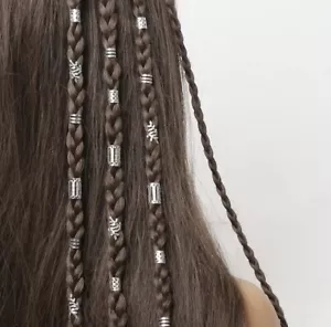 40 Pack Silver Hair Cuffs - Picture 1 of 3