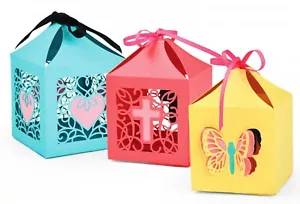 Neu Sizzix Thinlits Schmetterlinge & Kreuz Geschenkbox 10 Stck. #663661 Einzelhandel 29,99 $ - Bild 1 von 5
