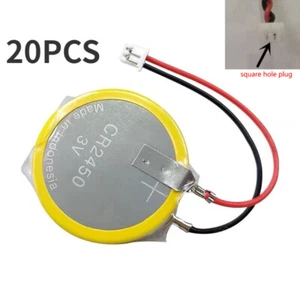 20-Count 550mAh CR2450 battery With Square Hole Plug For AFPX-BATT, FP-X series - Picture 1 of 6