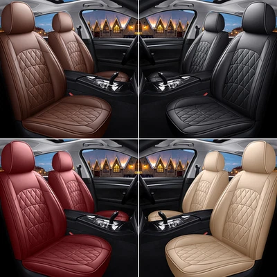 For Peugeot 206 301 3008 5008 406 405 407 5-Seat full Set PU Leather Seat Cover - Image 1 of 4