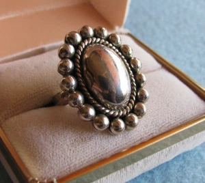 Vintage Sterling Silber Ring gemarkt Mexiko und CII, Größe 6 3/4 - Bild 1 von 7