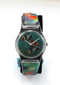 Orologio Senza Marca Holo Fish Unisex Trasparente Multicolore Plastica WR Inox St Quarzo - Foto 1 di 6