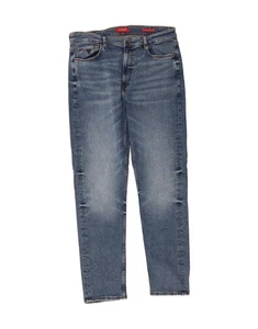 GUESS Mens Mid Rise Relaxed Fit Tapered Jeans W34 L33 Blue DF12 - Picture 1 of 3
