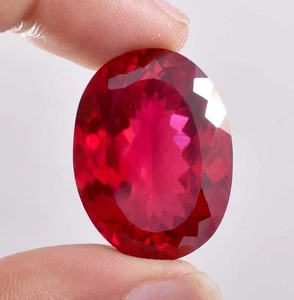AAA 20 x 16 mm Flawless Mogok Blood Red Ruby GIT Certified Loose Gemstone - Picture 1 of 6