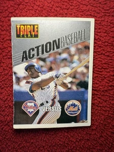 Vintage 1993 Triple Play Action MLB Baseball Rubbelkarte Phillies vs Mets - Bild 1 von 9