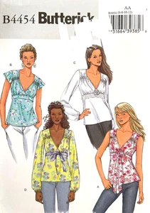 Butterick Misses' Top and Flower Pattern B4454 Size 6-12 UNCUT - Picture 1 of 2