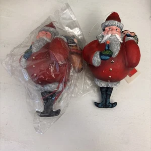 Dept 56 No’L Collection Santa Ornament, New Old Stock 2er Set - Bild 1 von 4