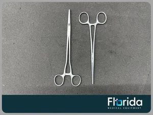 CODMAN ROGERS HYSTERECTOMY FORCEPS 37-1501 & ALLEN INTESTINAL CLAMP 19-4056 - Foto 1 di 9