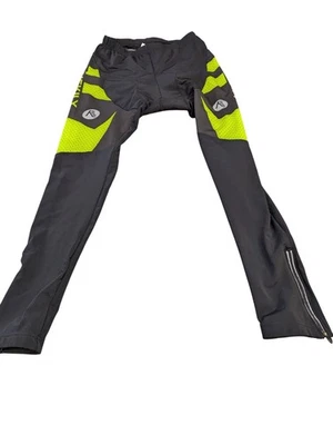 Nuckily Cycling Trousers Black Neon Green Padded Breathable XL - Image 1 of 4