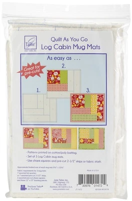 June Tailor Quilt As You Go Log Cabin Mug Mats 3/Pkg Finished Size 8.5"X10.5" - Image 1 of 4