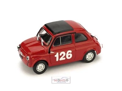 1:43 Brumm Fiat Abarth 595 Vallelunga 1965 Pinto R480 Auto Diecast Model Foto 1 de 2