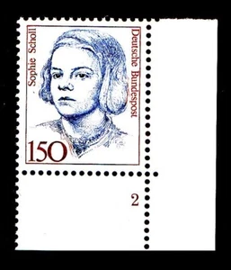 BUND Frauen 150 Pf.** Sophie Scholl, Mi. 1497, Eckrand u.r. Formnummer 2 - Picture 1 of 1